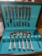 41 PCS Nasco Elizabethan II Stainless Flatware picture