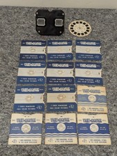 Vintage Sawyer Viewmaster + 13 Reels (Carlsbad Caverns, Brussels World's Fair) picture