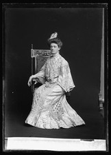 Photo:Mrs E S Smith Portrait Woman in Lace Dress Studio Photo picture