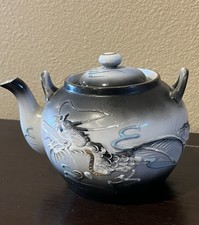 Beautiful Japanese Dragonware Tea Pot Raised Painted Dragon Asian Ceramic 1950’s picture