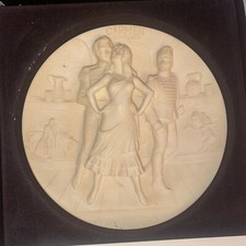 CARMEN 1978 La Scala Grand Opera Collection Ivory Alabaster 3D Plate, Box, COA's picture