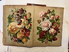 Antique Victorian Scrapbook Album Die Cut Scraps Santa Christmas Chromoliths picture