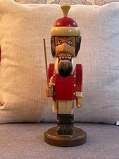 Vintage Rhonkunst German Hand Carved Wooden Santa Nutcracker 13”x 6” picture