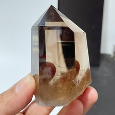 0.48LB Natural Smoky Quartz Crystal Point Obelisk Healing Home Decor G6814 picture