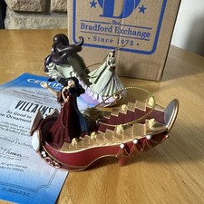 2 Bradford Exchange Disney Villains Shoe Ornaments Set NEW COA Gothel & Vanessa picture