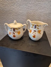 Vintage Hall China For Jewel Tea, Autumn Leaf, Mary Dunbar Cream/Sugar, ca. 1938 picture