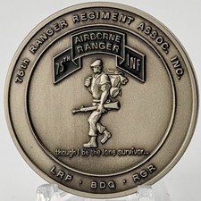 RARE 75th Ranger Regiment Association Challenge Coin LRP BDQ RGR Vietnam Ranger picture
