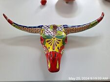 Talavera Ceramic Wall Art Bull Skull picture