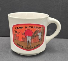 Vintage 1984 Camp Kickapoo Andrew Jackson Council Boy Scouts Of America 8 Oz Mug picture