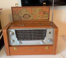 Vintage 1955 RCA Victor Strato-World || 7-BX-10 Shortwave Radio, Working picture