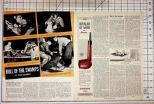 Vintage 1945 Collier's Magazine Page Alligator Hunting Florida Silver Springs picture