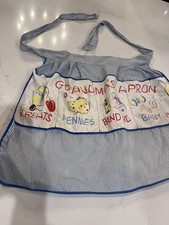 Vintage Grandma’s Apron Half Apron Treats to Tranquilizers Grandmacore Granny picture