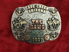 Rodeo Bulldogging☆1997☆X~Treme☆Cave Creek Arizona☆Champion Trophy Buckle☆Rare☆58 picture