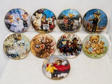 Hamilton Collection Bialosky & Friends Teddy Bear Collector Plate Set of 9 VTG picture