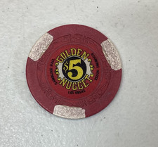 Golden Nugget Gambling Hall & Rooming House $5 Gaming Chip Las Vegas Vtg '60/70s picture