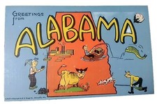 POSTCARD COMIC MAP LARGE LETTERS 