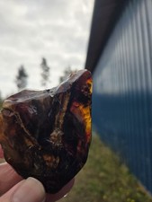 Rough Oregon fire opal Stone Specimen Chunk for Cabbing / Cabbing Rough 144 g picture