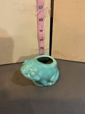 Unmarked Vintage (40s-70s) High End Pottery Ceramic Frog Planter Made In USA picture