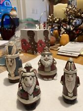 lot of 4 resin Artisian Co. animal Santas….3 Rabbits And 1 Cat picture