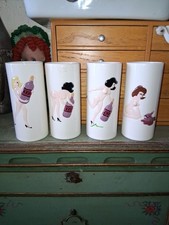 Vintage Ceramic Highball Pin Up Tumblers picture