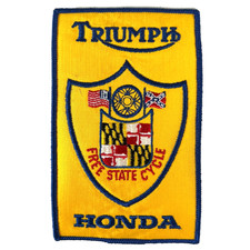 Triumph Honda Motorcycle Free State Cycle Vtg Patch Maryland Dealer Bob Myers picture