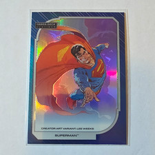 Upper Deck 2026 Platinum DC Superman #1 Creator Art Variant Blue Rainbow Weeks picture