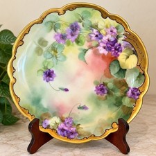 Exquisite Antique Limoges hand painted porcelain plate picture