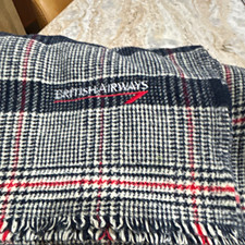 British Airways Logo Plaid Fringe Bag - Airline Collectible Accessory picture