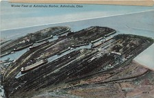 Postcard OH: Winter Fleet at Ashtabula Harbor, Ashtabula, Ohio, DB 1910's picture