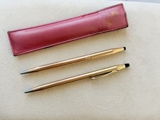 Vintage Lot of 2 Cross Classic  Century 10KT Gold Filled Pens- Men’s&Ladies Set picture