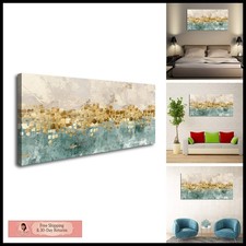 DZL Art A74650 Brown & Blue Abstract Canvas Wall Art picture