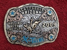 Rodeo X~Treme☆2009☆Bullriding Champion☆TROPHY BUCKLE☆Scottsdale Arizona☆T83 picture