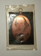 WILLIAM SHAKESPEARE Copper Etching Pilgrim Crafts Great Britain RARE ANTIQUE picture