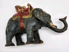 Antique Cast Iron MECHANICAL Elephant Bank     T74 picture