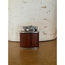 Warren Superlative Automatic Lighter Wood & Chrome Vintage Japan Collectible picture