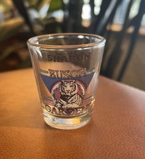 Vintage 1990's BUSCH GARDENS TAMPA FLORIDA Shot Glass Tiger Logo Name-Sharon picture