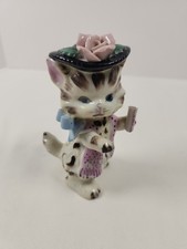 Lefton Napco Kitty Cat Anthropomorphic Porcelain WITHOUT Her Umbrella 5