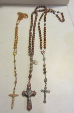 Vintage rosaries seed beads amber beads picture