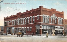 H47/ Madison South Dakota Postcard 1909 Hundemer Block Store Post Office picture