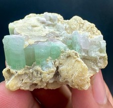 75 Carats Top Quality Green Tourmaline  Crystal Bunch From Afghanistan picture