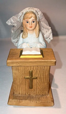 1990 Roman Inc First Holy Communion Girl Figurine READ - Missing Hands picture