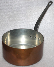 French Copper Sauce Pan France Fabrication Francaise 8