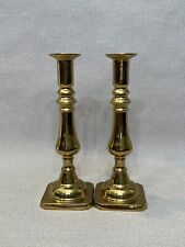 Vintage Pair Harvin Virginia Metalcrafters Brass Candlesticks,#3001, 9” Tall picture