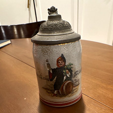 Antique Merkelbach & Wick German Beer Stein Munich Child Münchner Kindl c.1900 picture