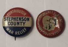 Vintage War Relief/ Community Fund Subscriber Pins  picture