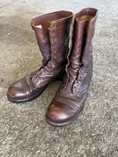 WWII Style Real CORCORAN PARATROOPER JUMP BOOTS Size 10 Perfect For Reenactor picture