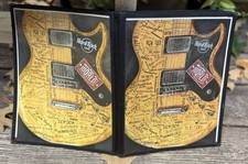 Rare Original Vintage Hard Rock Cafe Guitar Menu Rockin The World 100 Locations picture
