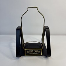 Vintage Johnnie Walker Black Label Scotch Whisky Metal Swing Cradle Bottle Stand picture