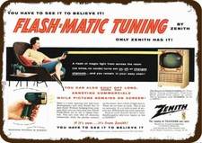 1955 ZENITH FLASH-MATIC TV Remote Vintage-Look **DECORATIVE REPLICA METAL SIGN** picture