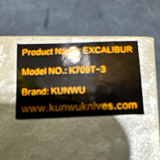 Kunwu Excalibur K709T-3 Pocketknife Titanium Handle SS Drop Point Frame Lock picture